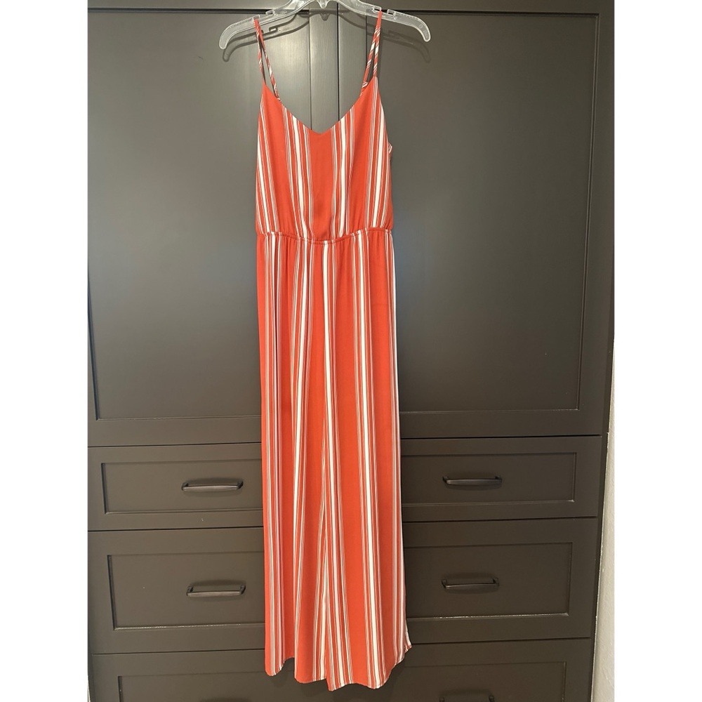 Shinestar Jumpsuit Vibrant Orange and White - Picture 2 of 8